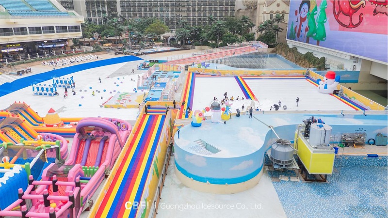 Snow Play Area with CBFI Flake Ice Machine